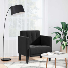 vidaXL Fekete bársony kanapészék karfás szék 53 cm bútor