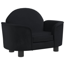 vidaXL fekete bársony kutyaágy 66x40x45 cm (171842) szállítóbox, fekhely kutyáknak