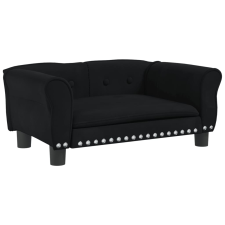 vidaXL fekete bársony kutyaágy 70 x 45 x 30 cm (171828) szállítóbox, fekhely kutyáknak