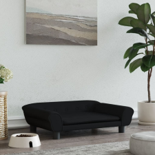 vidaXL fekete bársony kutyaágy 70 x 48 x 22 cm szállítóbox, fekhely kutyáknak