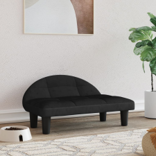 vidaXL fekete bársony kutyaágy 70 x 52 x 30 cm szállítóbox, fekhely kutyáknak