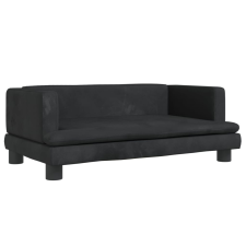 vidaXL fekete bársony kutyaágy 80 x 45 x 30 cm (171898) szállítóbox, fekhely kutyáknak