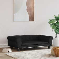 vidaXL Fekete bársony kutyaágy 95x55x30 cm szállítóbox, fekhely kutyáknak