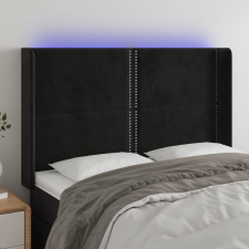 vidaXL fekete bársony LED-es fejtámla 147x16x118/128 cm ágy és ágykellék