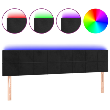 vidaXL fekete bársony LED-es fejtámla 160x5x78/88 cm (3121668) ágy és ágykellék