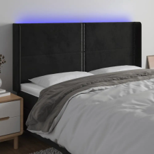 vidaXL fekete bársony LED-es fejtámla 163x16x118/128 cm ágy és ágykellék