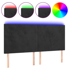 vidaXL fekete bársony LED-es fejtámla 200x5x118/128 cm (3122212) ágy és ágykellék