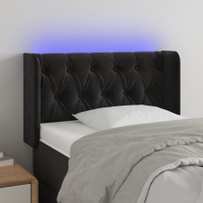 vidaXL fekete bársony LED-es fejtámla 83 x 16 x 78/88 cm ágy és ágykellék