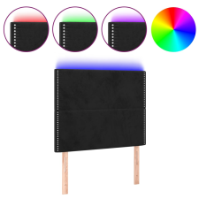 vidaXL fekete bársony LED-es fejtámla 90x5x118/128 cm (3122322) ágy és ágykellék