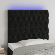 vidaXL fekete bársony LED-es fejtámla 90x7x118/128 cm ágy és ágykellék