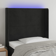 vidaXL fekete bársony LED-es fejtámla 93x16x118/128 cm ágy és ágykellék