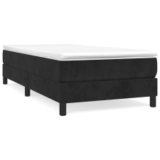 vidaXL fekete bársony rugós ágykeret 100x200 cm (3120756) ágy és ágykellék
