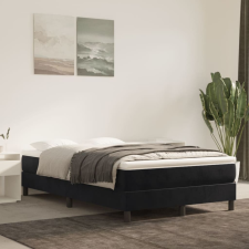vidaXL fekete bársony rugós ágykeret 120 x 200 cm ágy és ágykellék