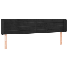 vidaXL fekete bársony szárnyas fejtámla 183x16x78/88 cm (3118970) ágy és ágykellék
