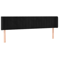 vidaXL fekete bársony szárnyas fejtámla 183x16x78/88 cm (3119068) ágy és ágykellék