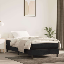 vidaXL fekete bársony zsebrugós ágymatrac 100x220x20 cm ágy és ágykellék