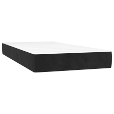 vidaXL fekete bársony zsebrugós ágymatrac 120 x 190 x 20 cm (4007156) ágy és ágykellék