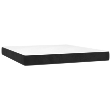 vidaXL fekete bársony zsebrugós ágymatrac 160x210x20 cm ágy és ágykellék