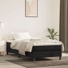 vidaXL fekete bársony zsebrugós gyerekmatrac 80 x 160 cm ágy és ágykellék