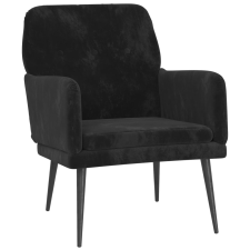 vidaXL fekete bársonyfotel 62x79x79 cm (351409) bútor