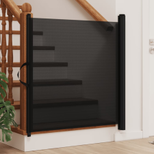vidaXL fekete behúzható kisállatkapu 102,5 x 125 cm bababiztonság