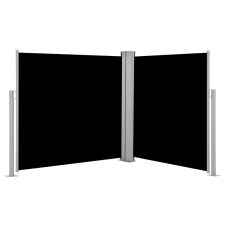 vidaXL fekete behúzható oldalsó napellenző 120 x 600 cm kerti bútor