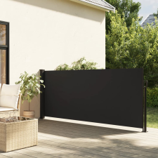 vidaXL fekete behúzható oldalsó napellenző 140 x 500 cm kerti bútor