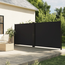 vidaXL fekete behúzható oldalsó napellenző 180 x 600 cm kerti bútor