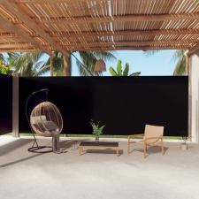 vidaXL fekete behúzható oldalsó napellenző 220 x 1000 cm kerti bútor