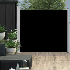 vidaXL Fekete behúzható oldalsó teraszi napellenző 100 x 300 cm kerti bútor