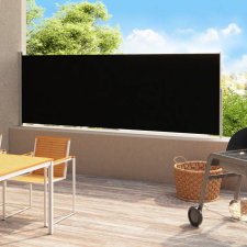 vidaXL fekete behúzható oldalsó terasznapellenző 180 x 500 cm kerti bútor