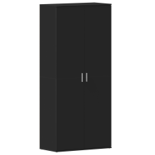 vidaXL Fekete Cipőszekrény 80x39x180 cm Mérnöki Fa (3333867) bútor