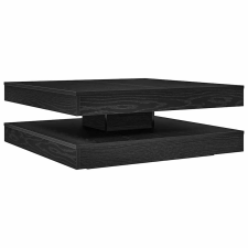 vidaXL fekete dohányzóasztal 360 fokban forgatható 90x90x34,5 cm (3321352) bútor