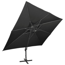 vidaXL fekete dupla tetejű konzolos napernyő 400 x 300 cm (312377) kerti bútor