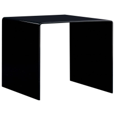 vidaXL fekete edzett üveg dohányzóasztal 50 x 50 x 45 cm bútor