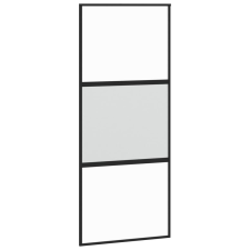 vidaXL fekete edzett üveg és alumínium tolóajtó 90 x 205 cm (155202) nyílászáró