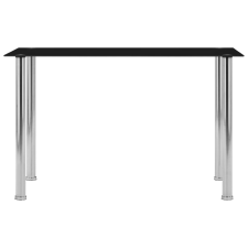 vidaXL fekete edzett üveg étkezőasztal 120 x 60 x 75 cm bútor