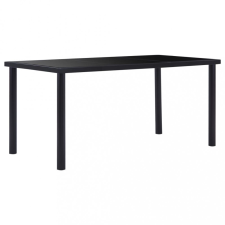 vidaXL Fekete edzett üveg étkezőasztal 160 x 80 x 75 cm bútor