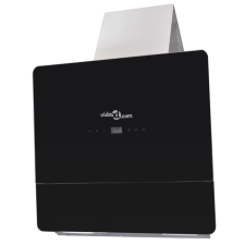 vidaXL Fekete edzett üveg páraelszívó kijelzővel 600 mm (241215) páraelszívó