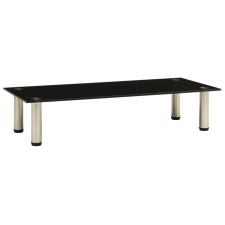 vidaXL fekete edzett üveg TV-állvány 80 x 35 x 17 cm bútor