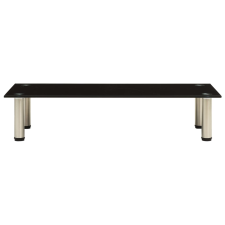 vidaXL fekete edzett üveg TV-állvány 80 x 35 x 17 cm (322764) bútor