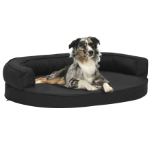 vidaXL fekete ergonomikus vászonhatású kutyaágymatrac 75 x 53 cm szállítóbox, fekhely kutyáknak