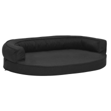 vidaXL fekete ergonomikus vászonhatású kutyaágymatrac 75 x 53 cm (171308) szállítóbox, fekhely kutyáknak