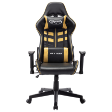 vidaXL fekete és arany színű műbőr gamer szék (20504) forgószék