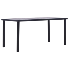 vidaXL fekete és betonszürke MDF étkezőasztal 160 x 80 x 75 cm bútor