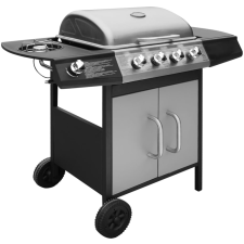 vidaXL fekete és ezüst gáz grillsütő 4+1 főzőfelülettel (273790) grillsütő