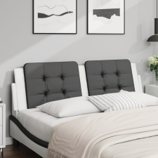 vidaXL fekete és fehér műbőr fejtámla párna 160 cm ágy és ágykellék
