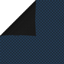 vidaXL Fekete és kék napelemes lebegő PE medencefólia 732 x 366 cm medence kiegészítő