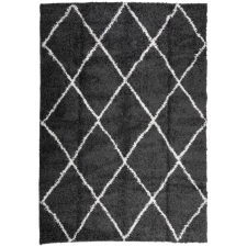 vidaXL fekete és krém hosszú szálú bozontos modern szőnyeg 160 x 230cm (375413) lakástextília