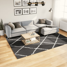 vidaXL fekete és krém hosszú szálú bozontos modern szőnyeg 200 x 280cm lakástextília